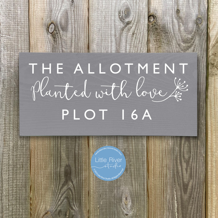 Personalised Alllotment Plot Wooden Sign