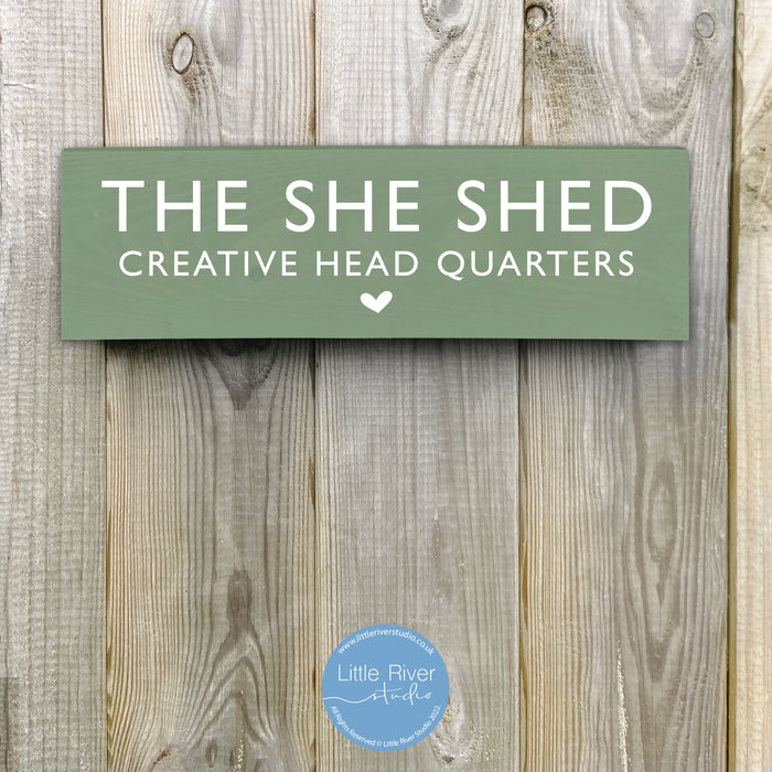 'The She Shed' Wooden Sign