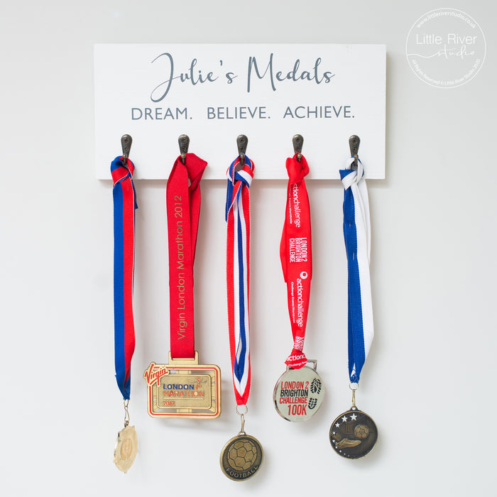 Personalised Medal Display Holder Solid Wood